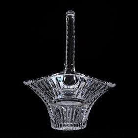 Basket, American Brilliant Cut Glass, Signed Tuthill