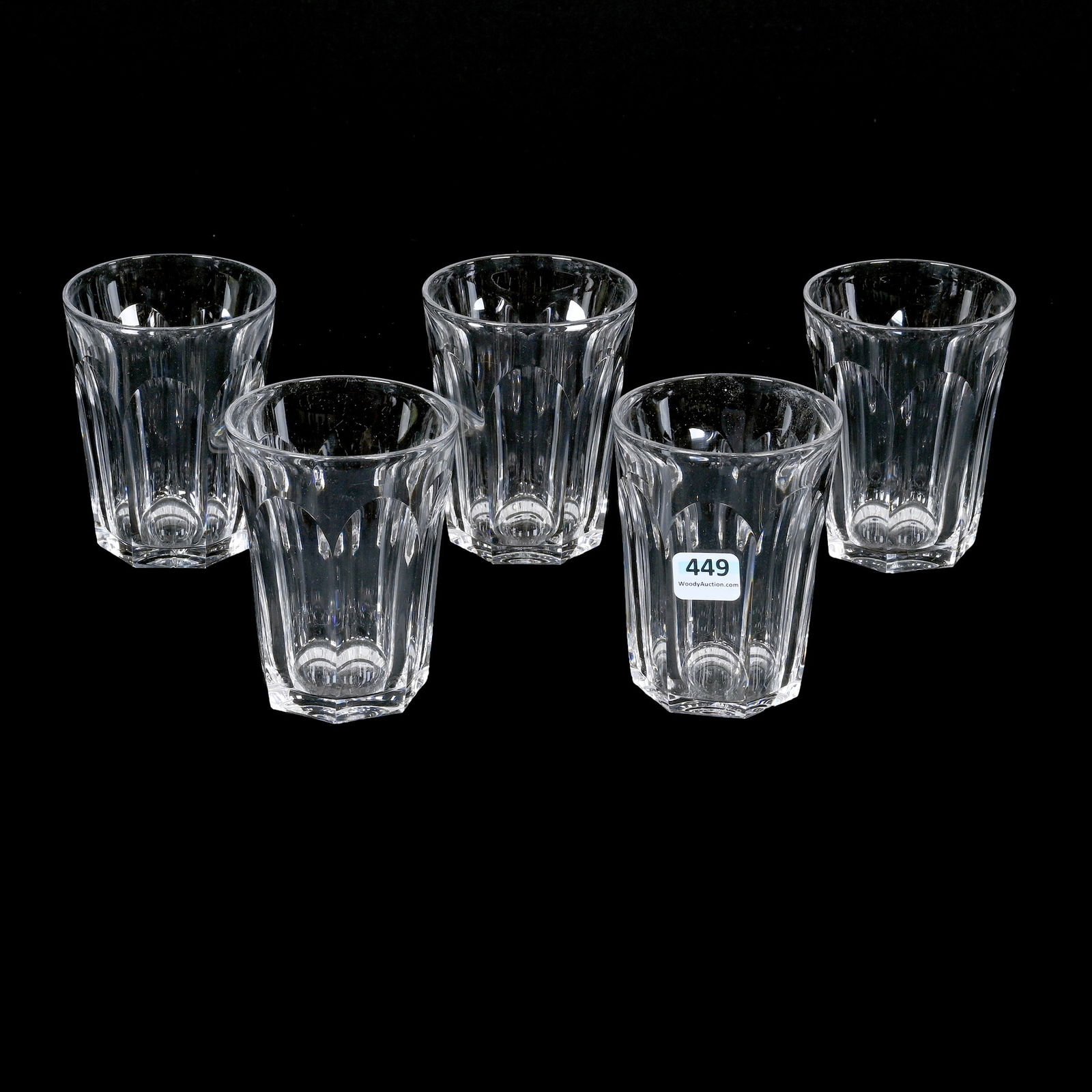 (5) Tumblers, ABCG, Signed Libbey Flute Pattern (1 of 3)