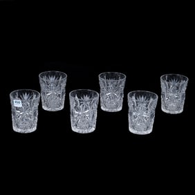 (6) Tumblers, ABCG, Signed Libbey Pattern #164