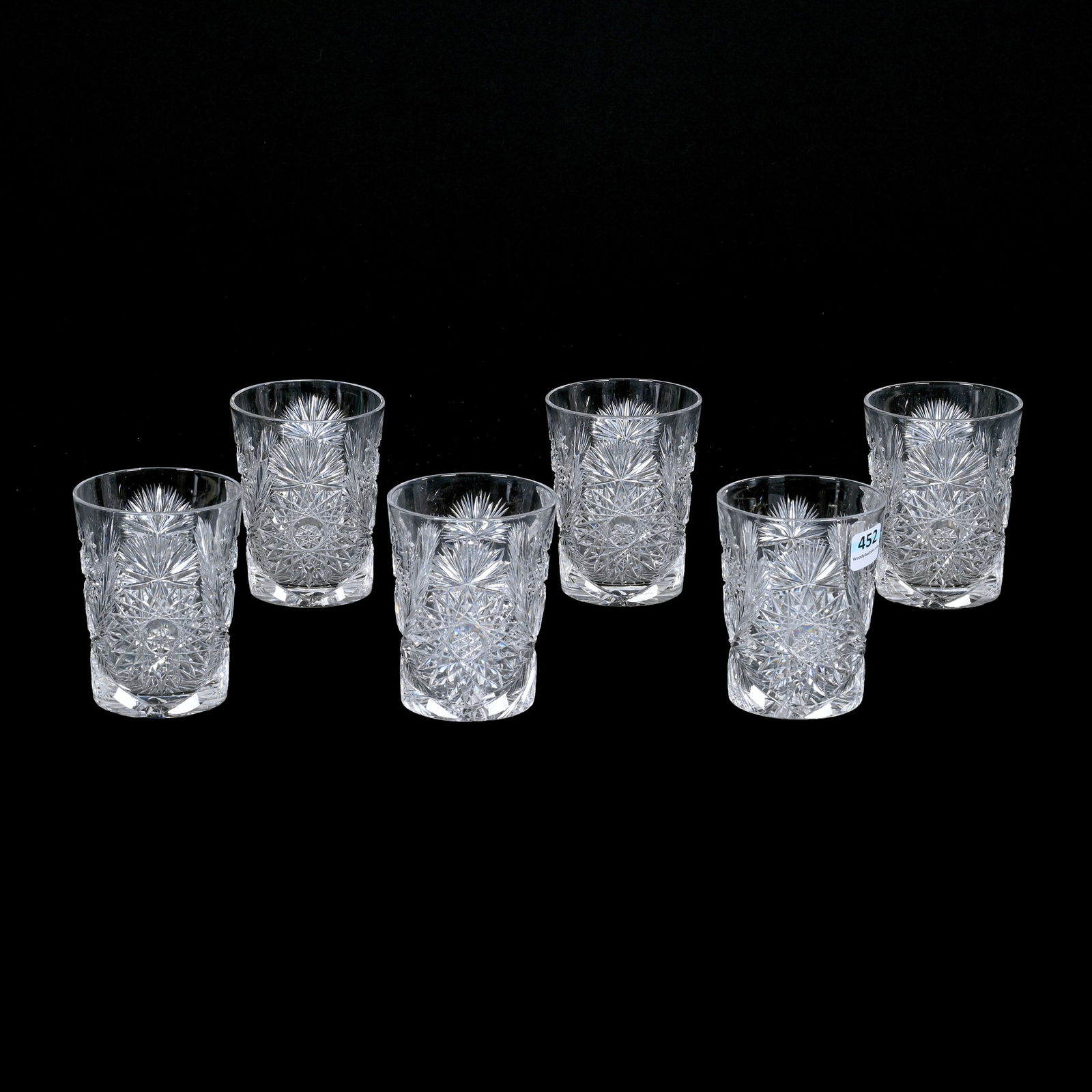 (6) Tumblers, ABCG, Signed Libbey Neola Pattern (1 of 4)