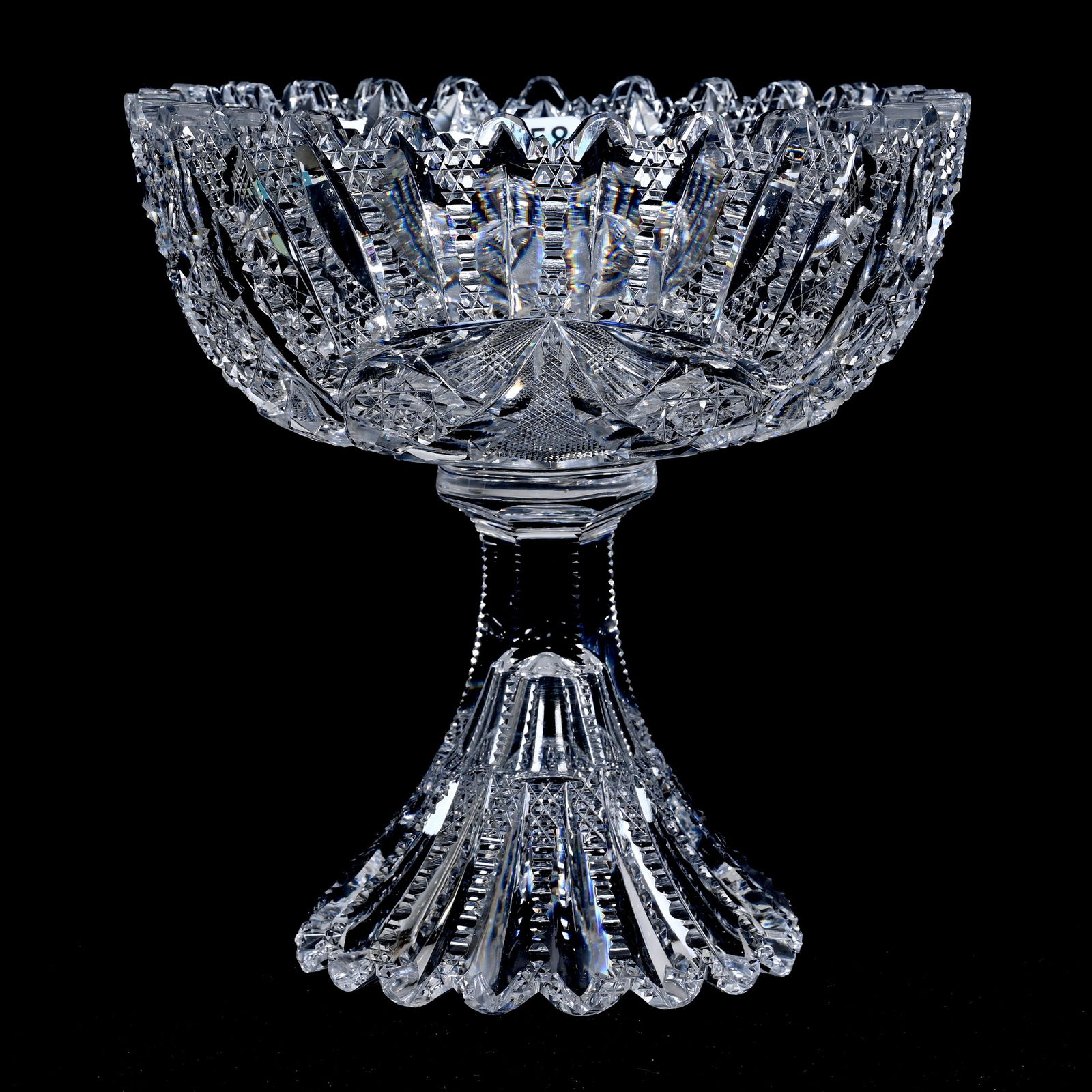 Compote, ABCG, Signed Libbey Glenda Pattern (1 of 3)