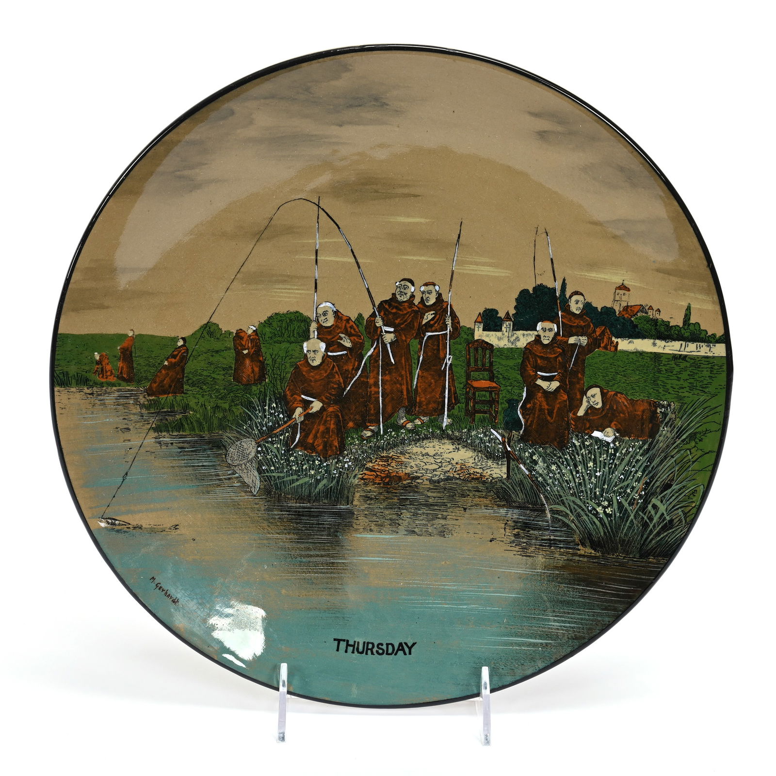 Charger, Deldare Buffalo Pottery (1 of 3)