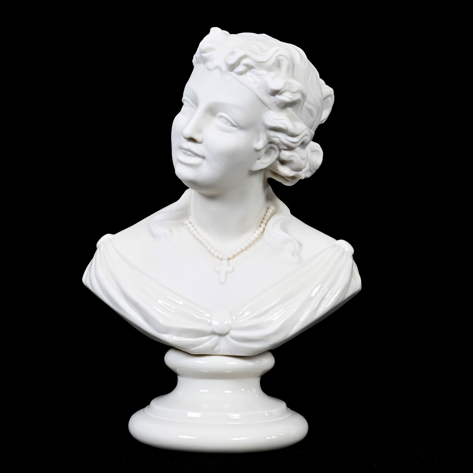 Parian Bust, Irish Belleek, Fifth Green Mark (1 of 3)