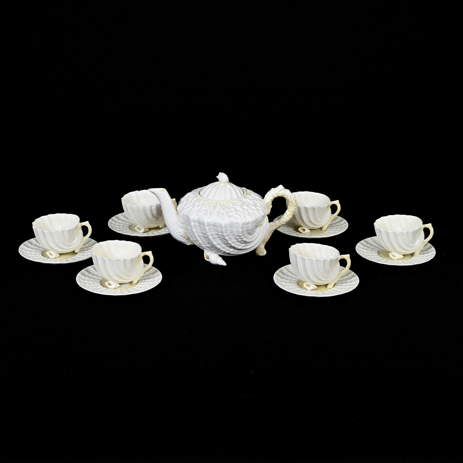 Tea Set, Irish Belleek Neptune Pattern (1 of 6)