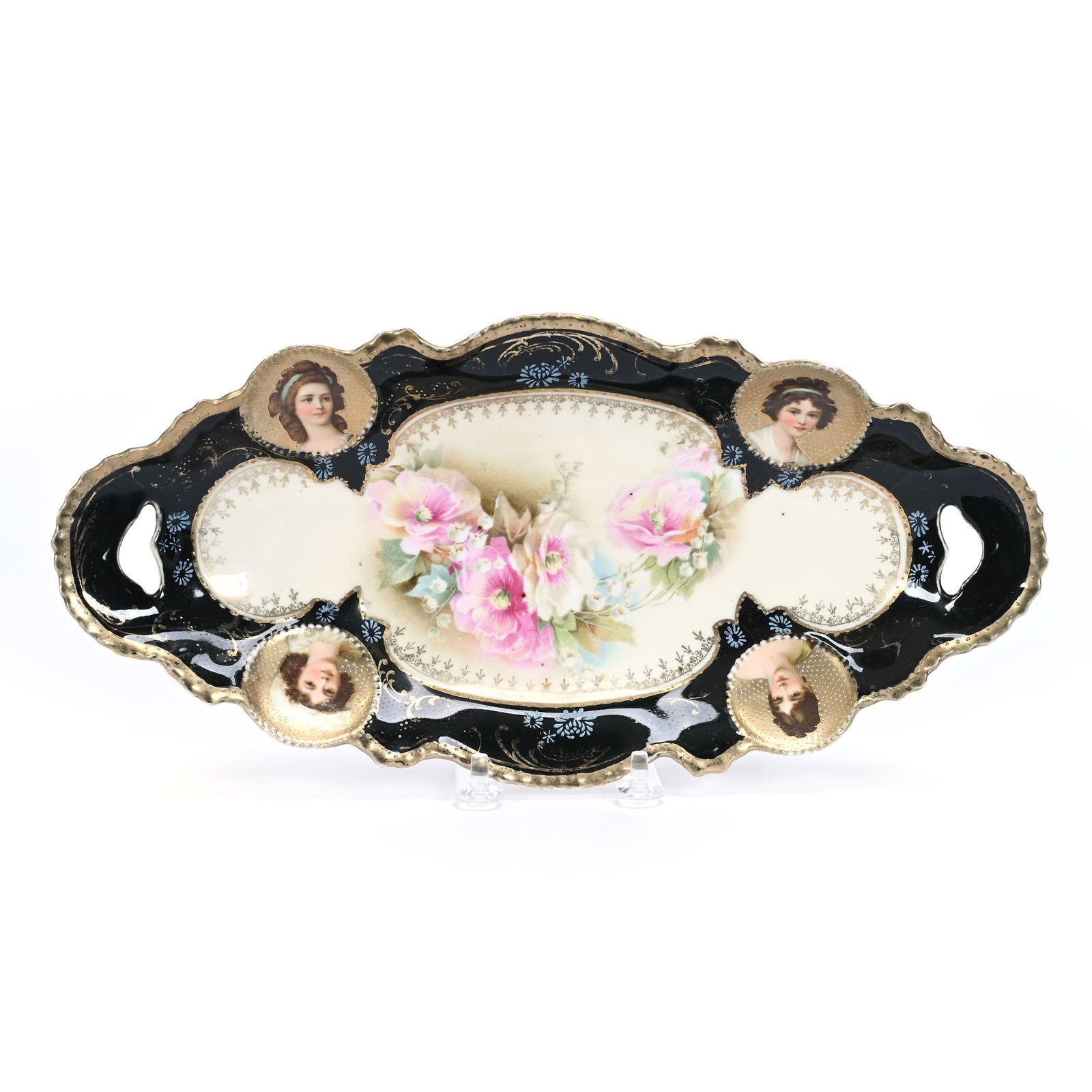 Celery Tray Marked R.S. Prussia, Portrait Medallions (1 of 2)