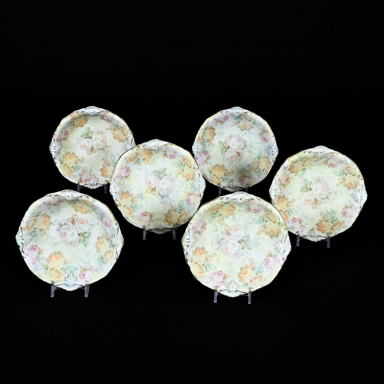 (6) Berry Dishes, Royal Bayreuth Blue Mark (1 of 2)