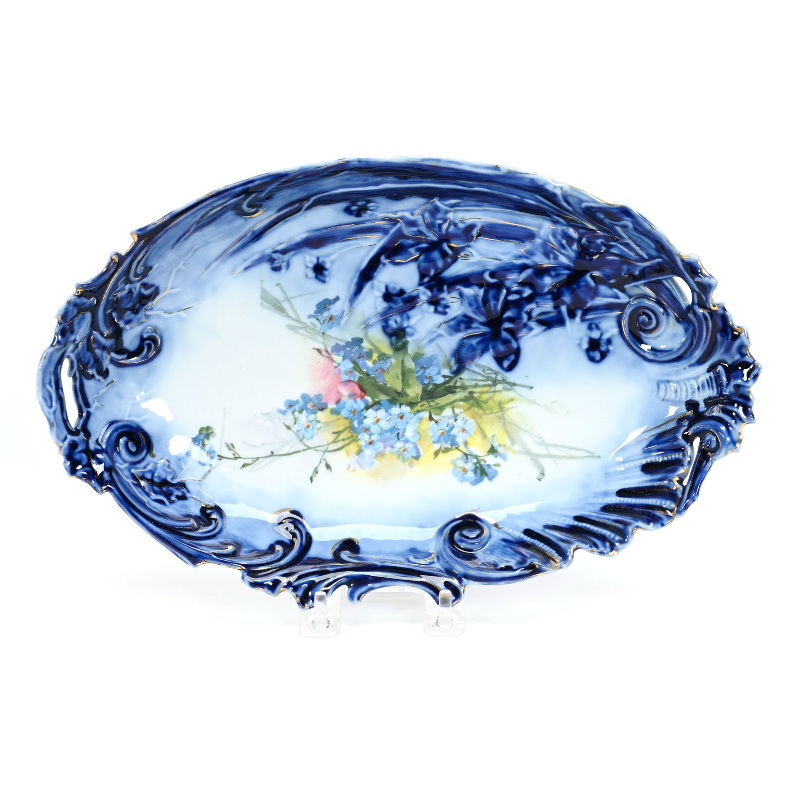 Bun Tray, R.S. Steeple Mark, Cobalt Blue (1 of 2)