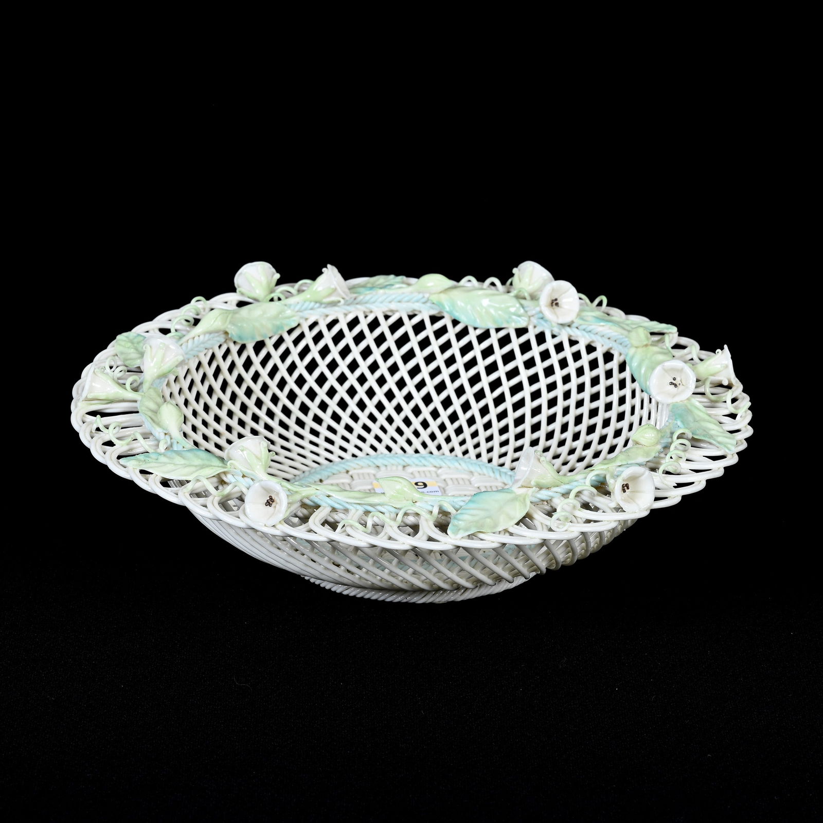 Basket, Irish Belleek, Four Strand, Two Pad Mark (1 of 4)