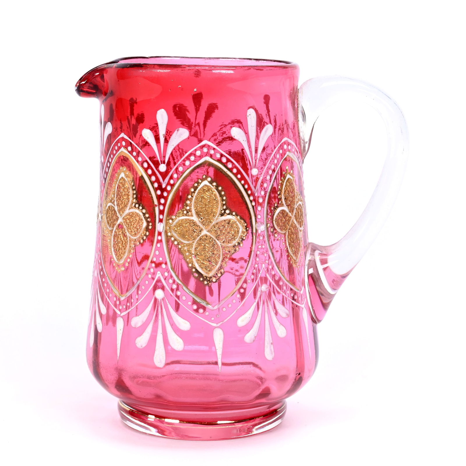 Creamer, Cranberry Art Glass (1 of 3)