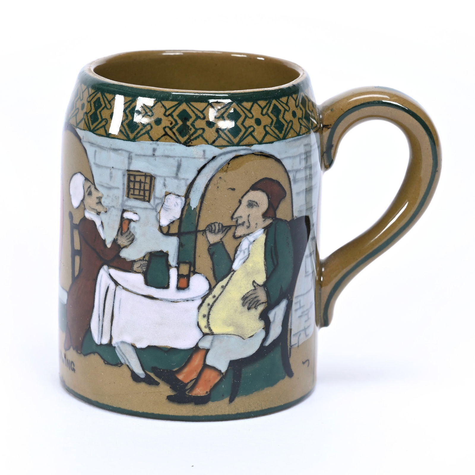 Miniature Mug, Deldare Buffalo Pottery Emerald, 1911 (1 of 4)