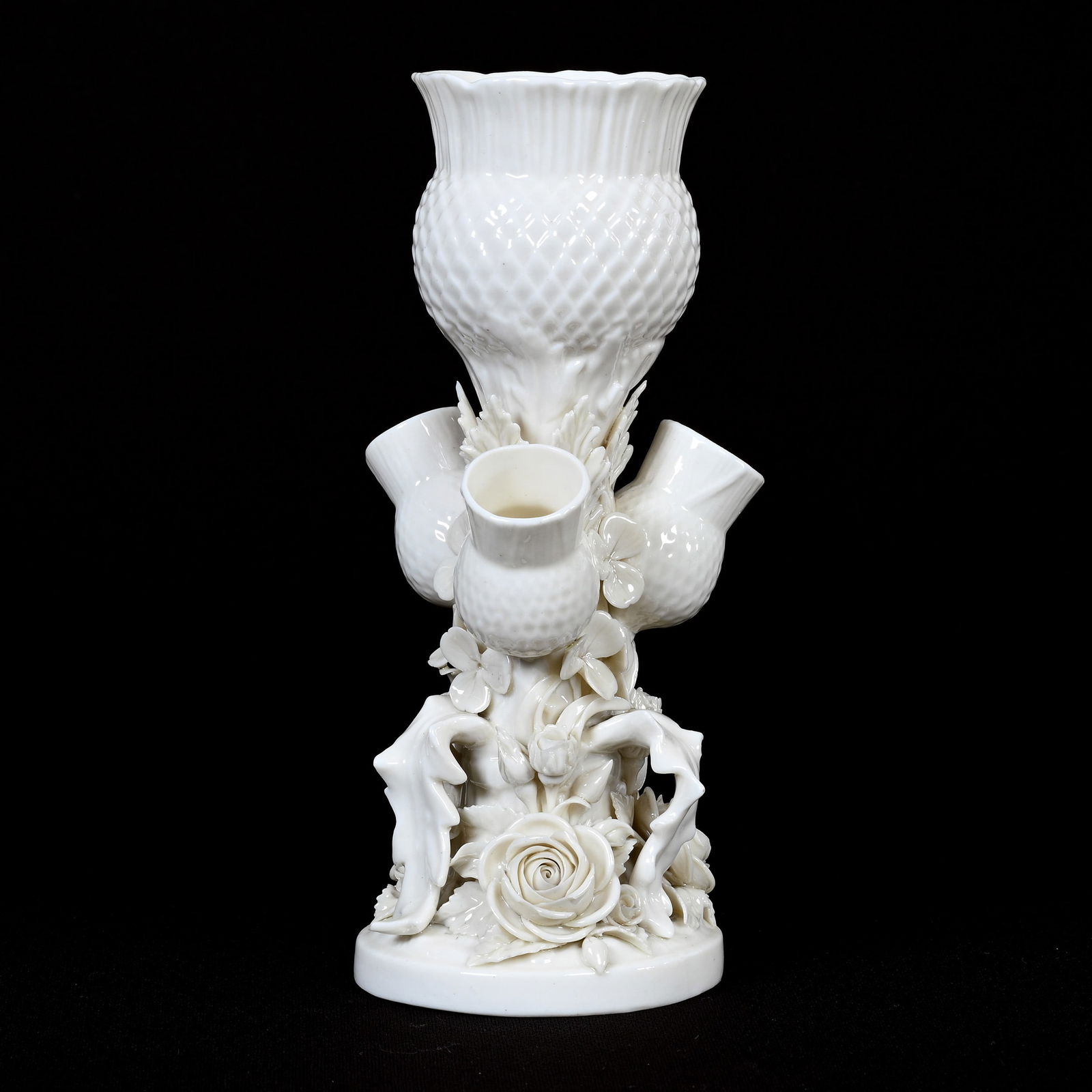 Thistle Vase, Irish Belleek, Second Black Mark (1 of 3)