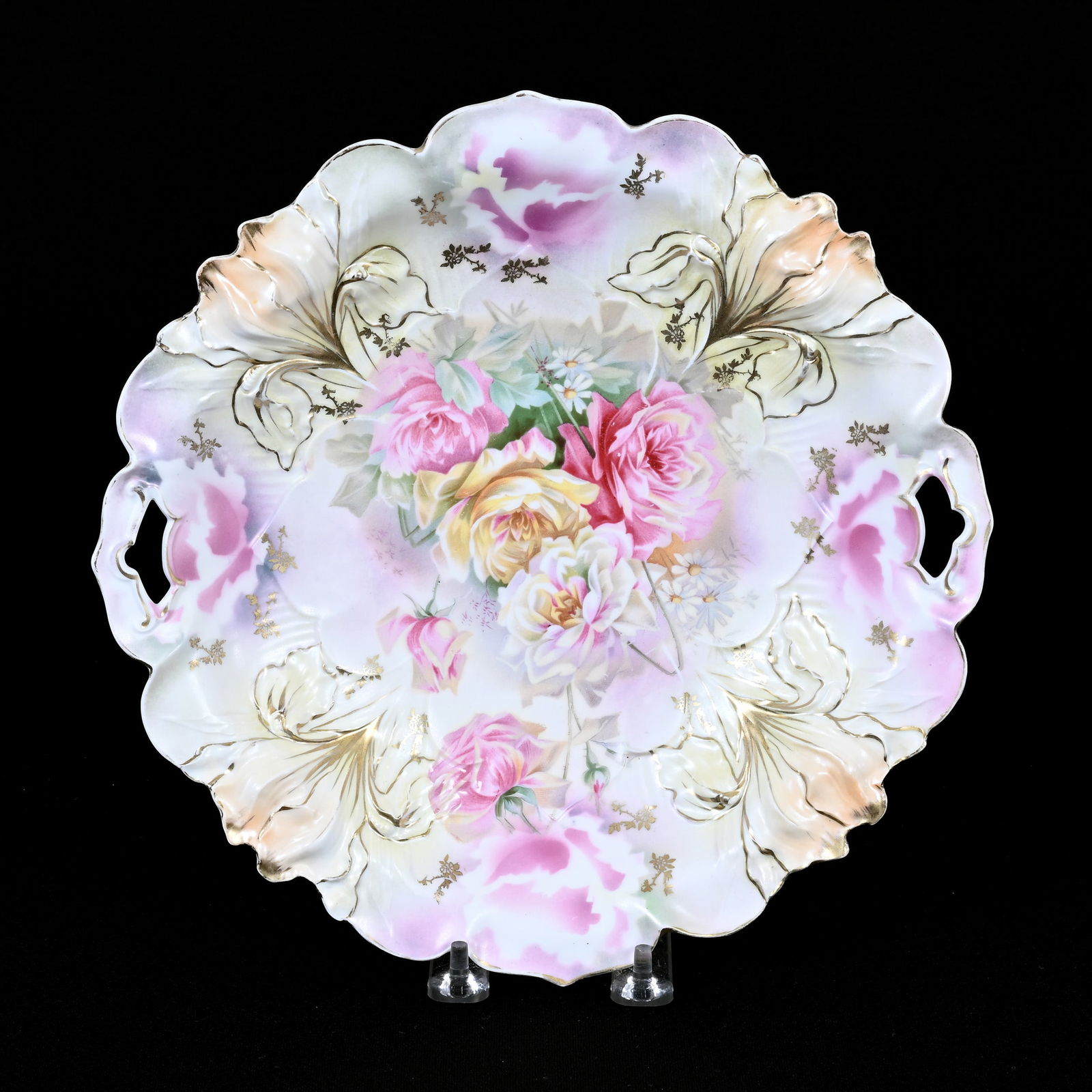 Cake Plate Marked R.S. Prussia, Iris Mold (1 of 2)