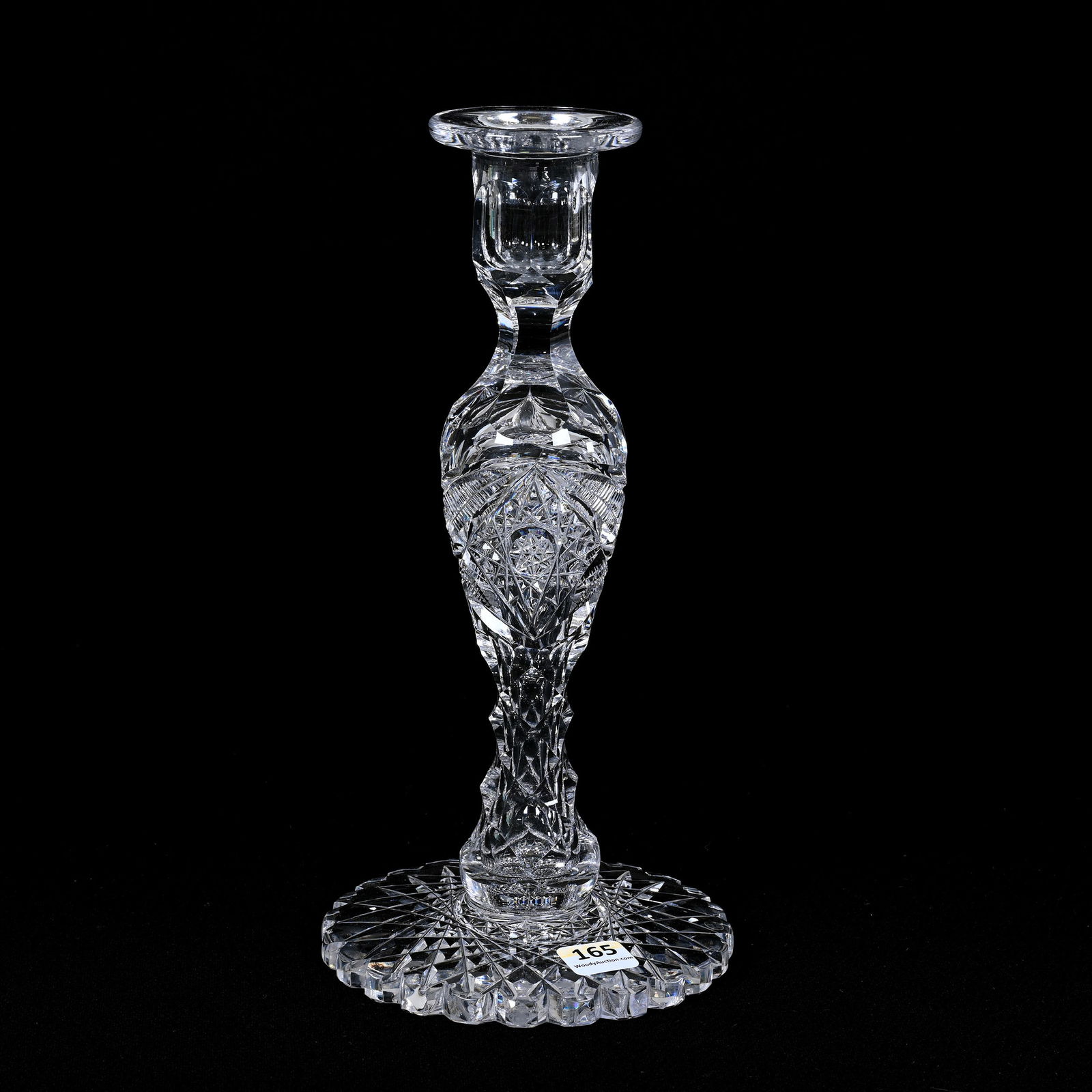 Single Candlestick, American Brilliant Cut Glass (1 of 3)