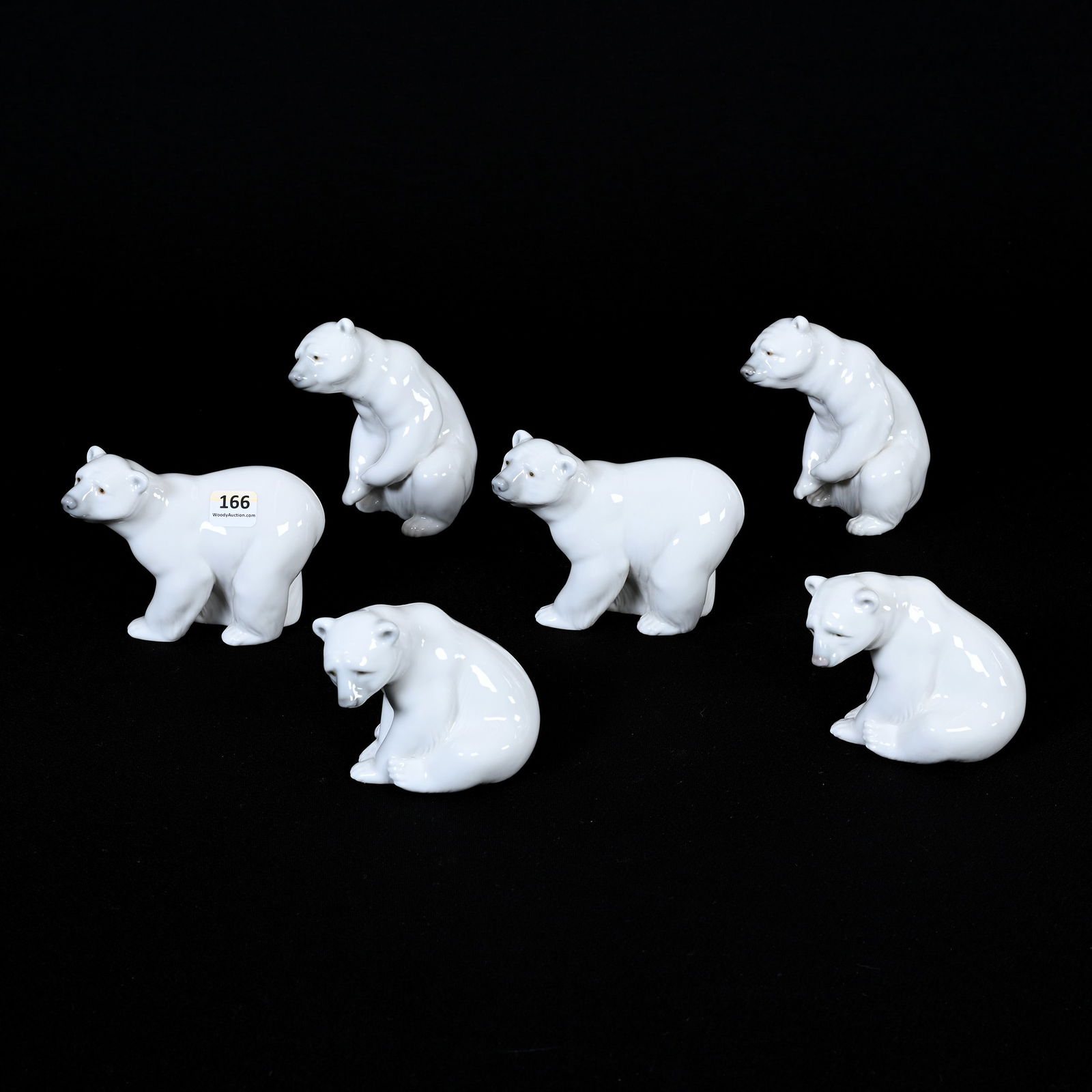 (6) Figurines Marked Lladro, Polar Bears (1 of 3)