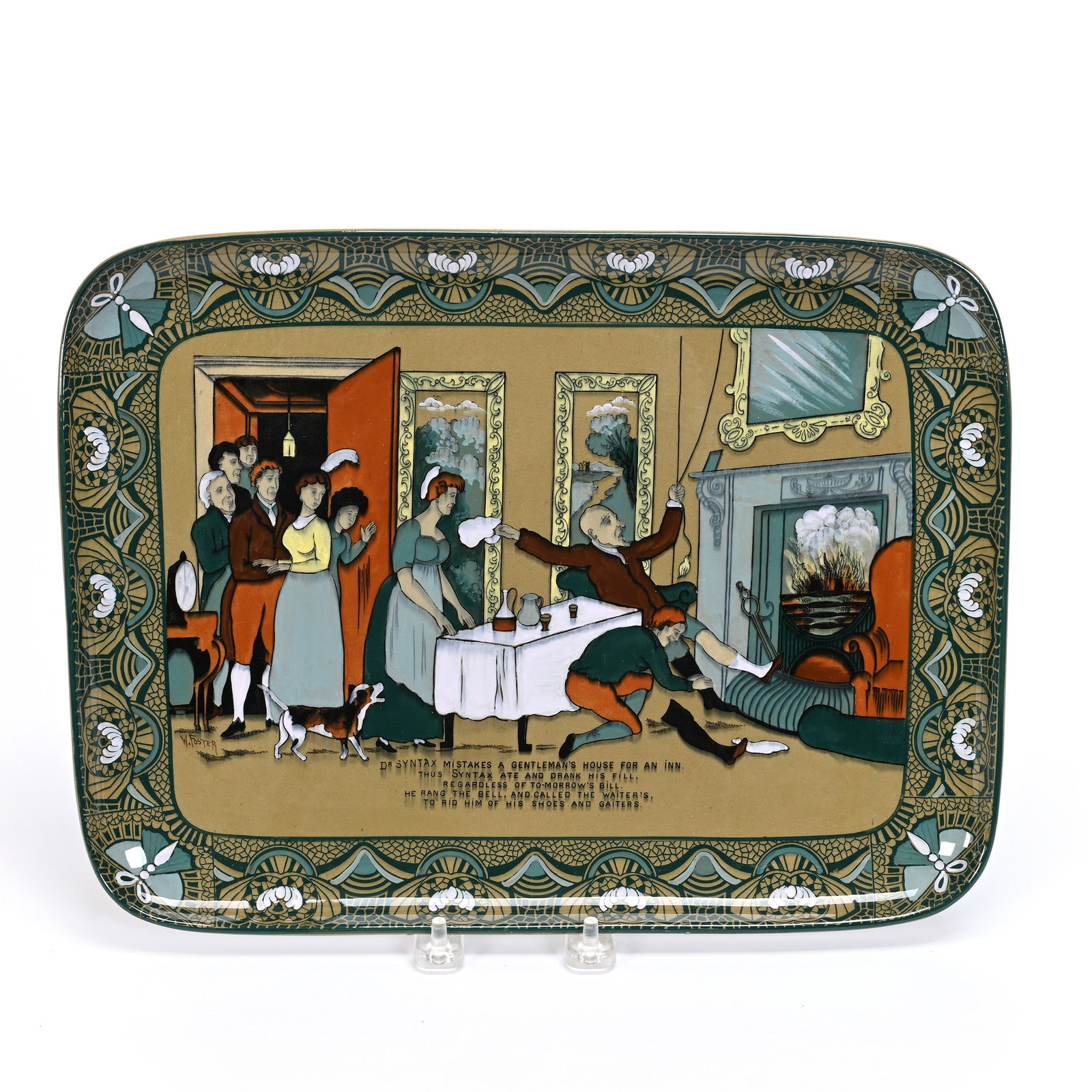 Dresser Tray, Deldare Buffalo Pottery Emerald, (1 of 4)
