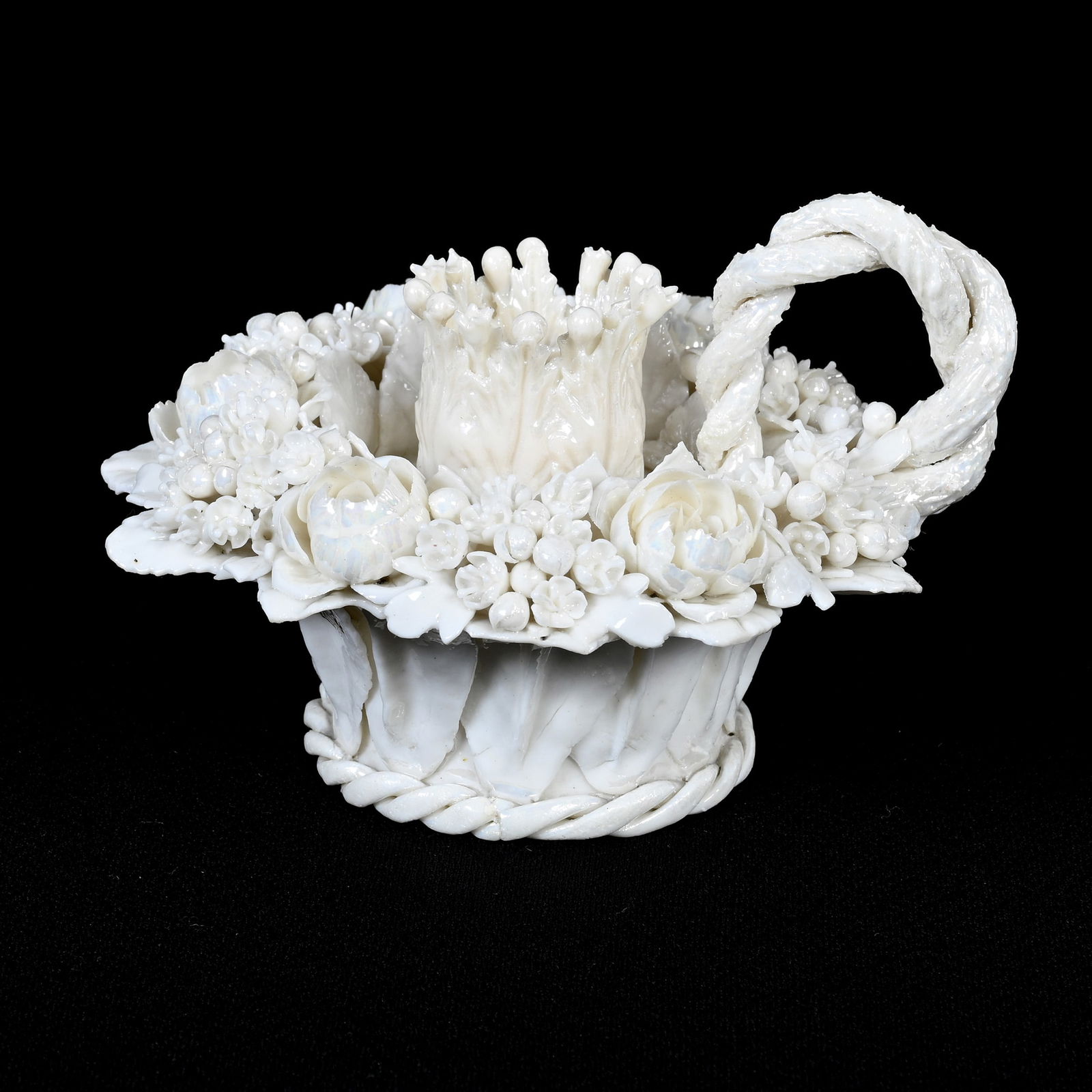 Chamberstick, Irish Belleek First Black Mark (1 of 7)