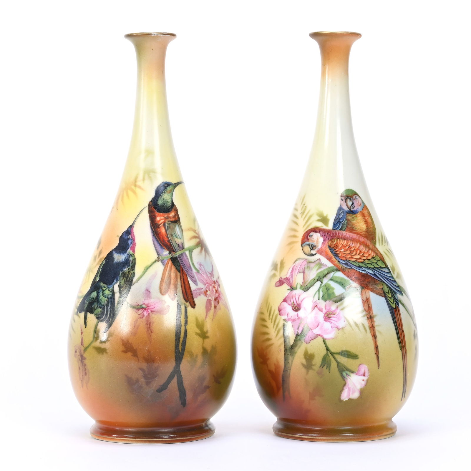 Pair Vases, Unmarked Germany (Bayreuth Style) (1 of 3)