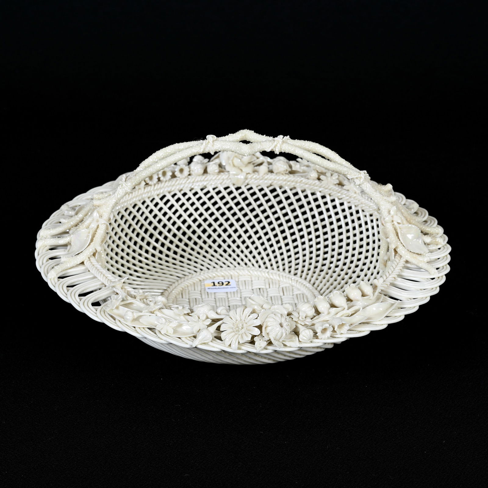 Basket, Irish Belleek, Four Strand, One Pad Mark (1 of 5)