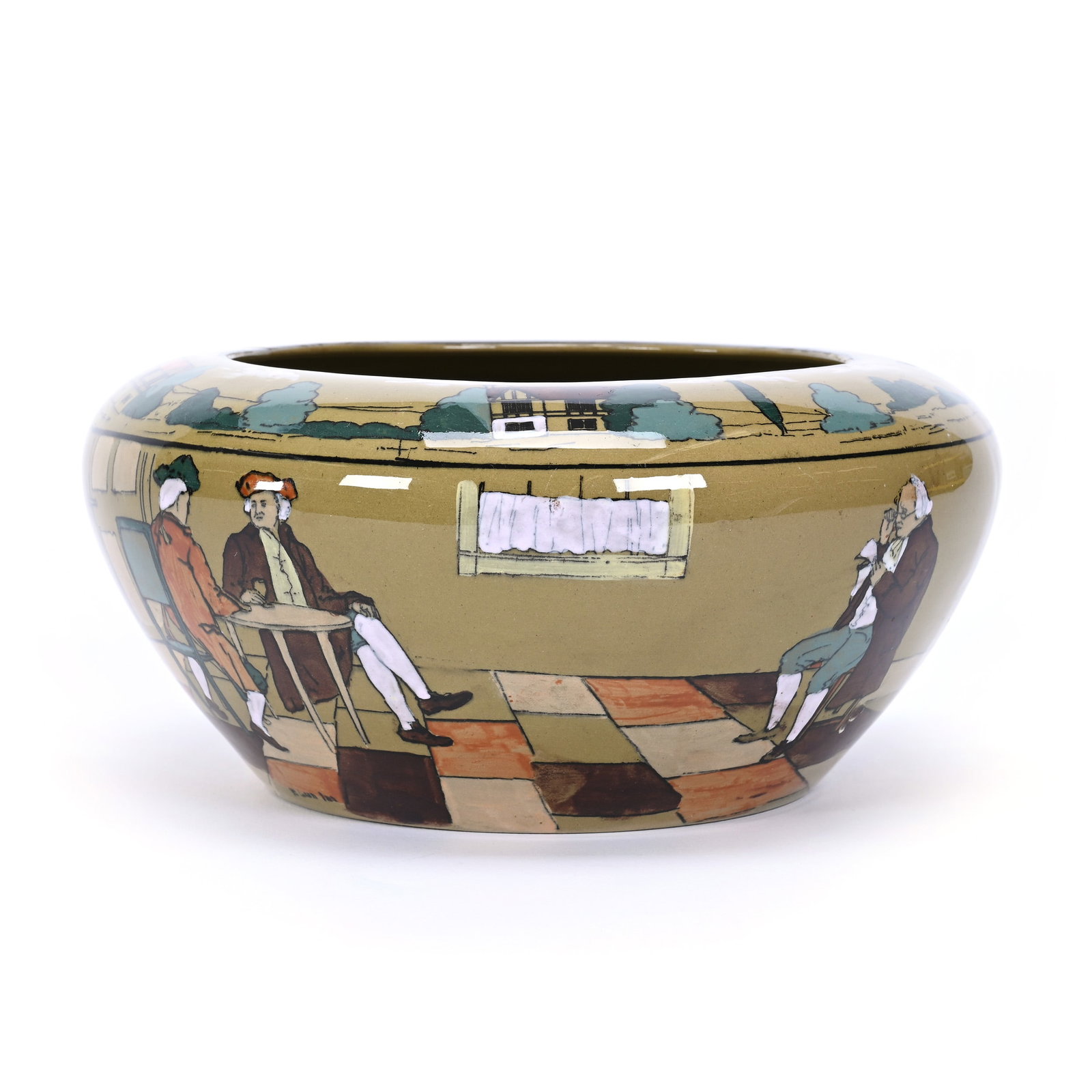 Bowl, Deldare Buffalo Pottery Dated 1908 (1 of 5)