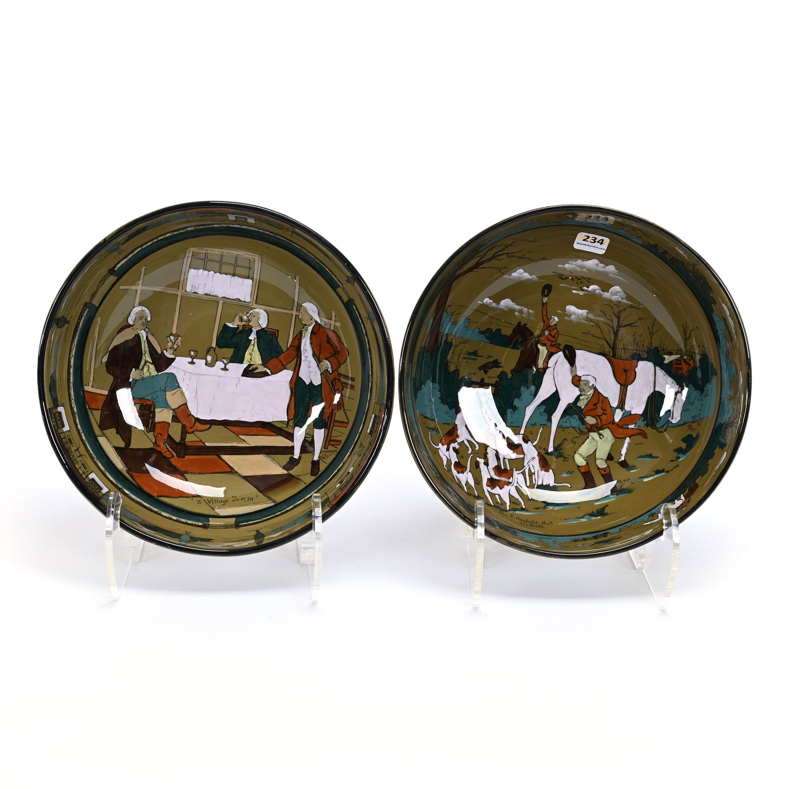 (2) Bowls, Deldare Buffalo Pottery Dated 1908 (1 of 5)