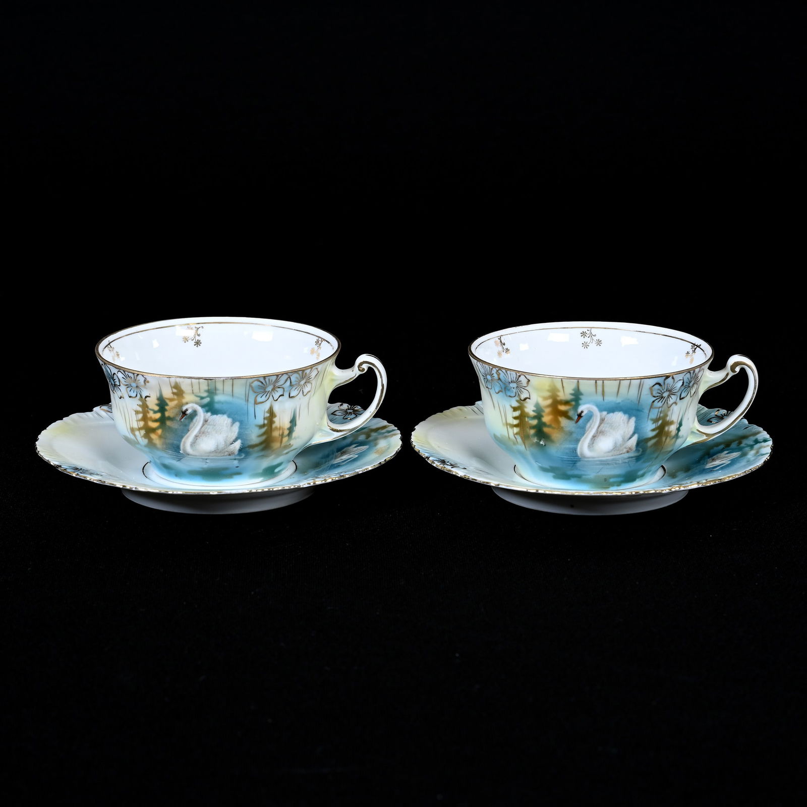 Pair Coffee Cups/Saucers Marked R.S. Prussia (1 of 3)