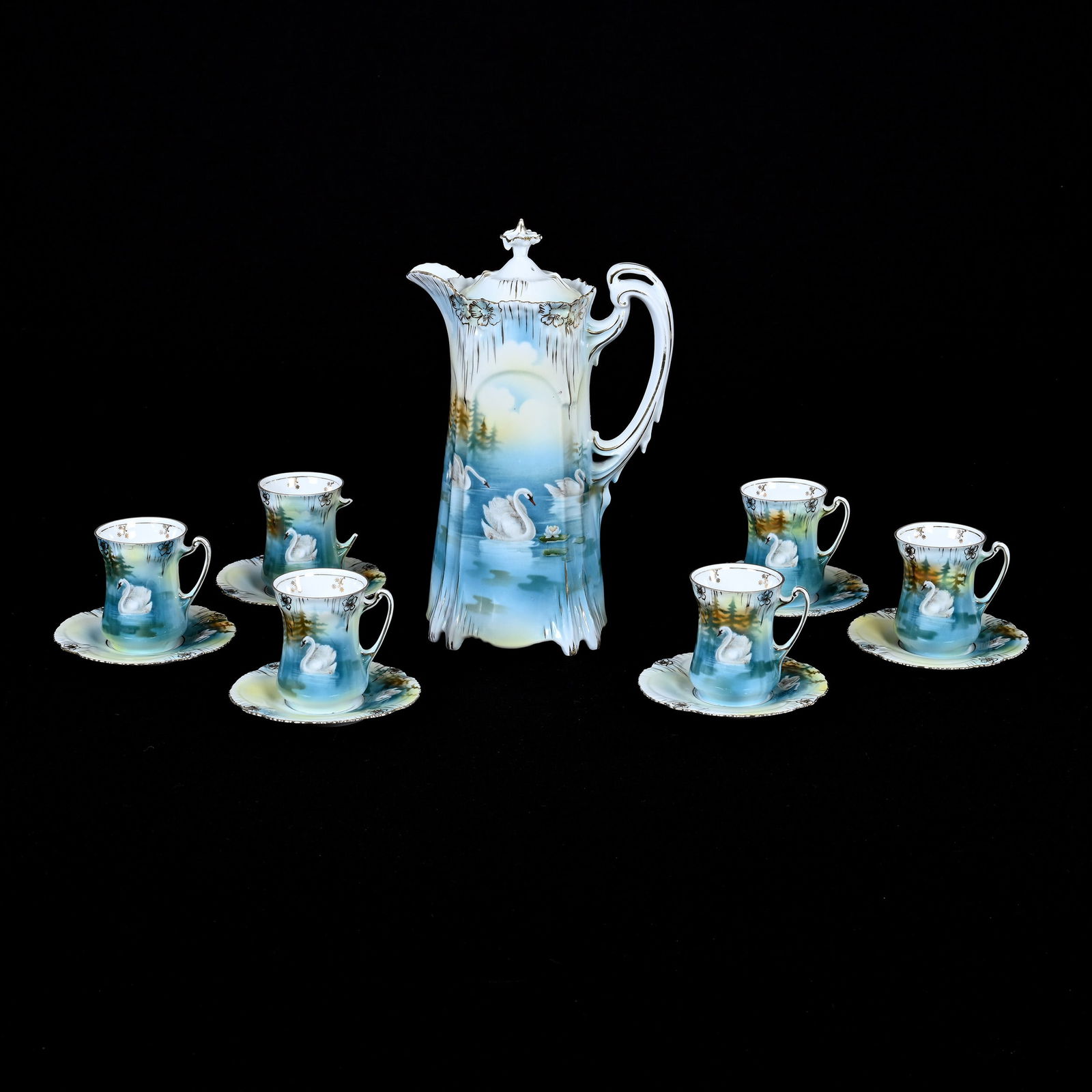 Chocolate Set Marked R.S. Prussia, Icicle Mold (1 of 4)