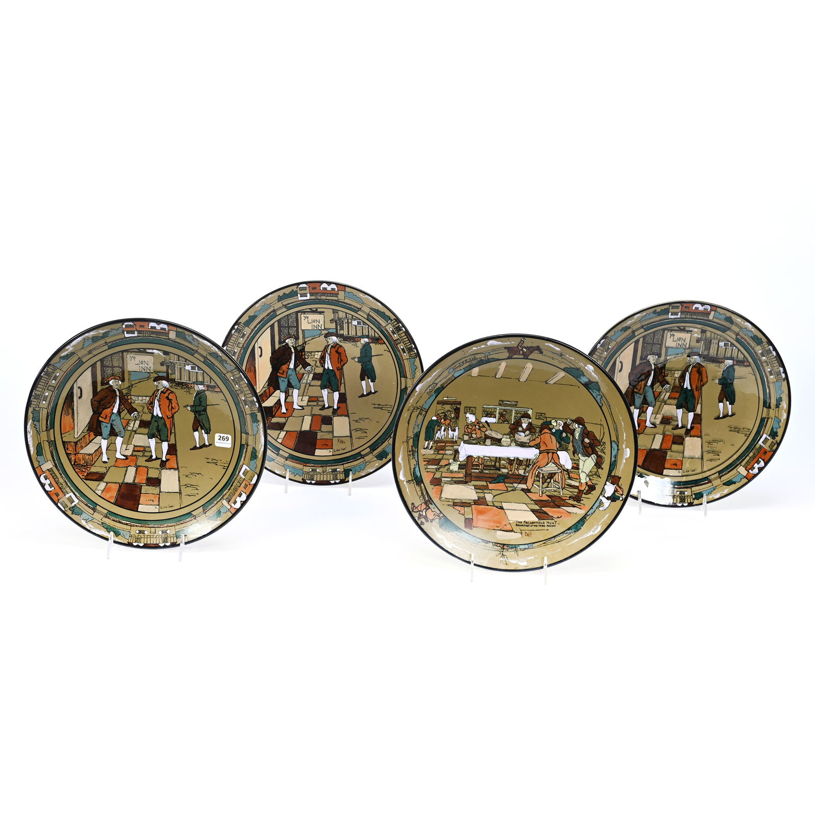 (4) Chargers, Deldare Buffalo Pottery (1 of 6)