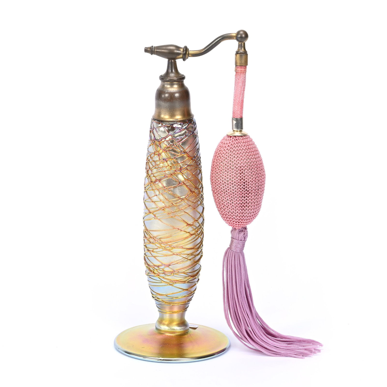 Atomizer, Unmarked Steuben Aurene Art Glass (1 of 3)