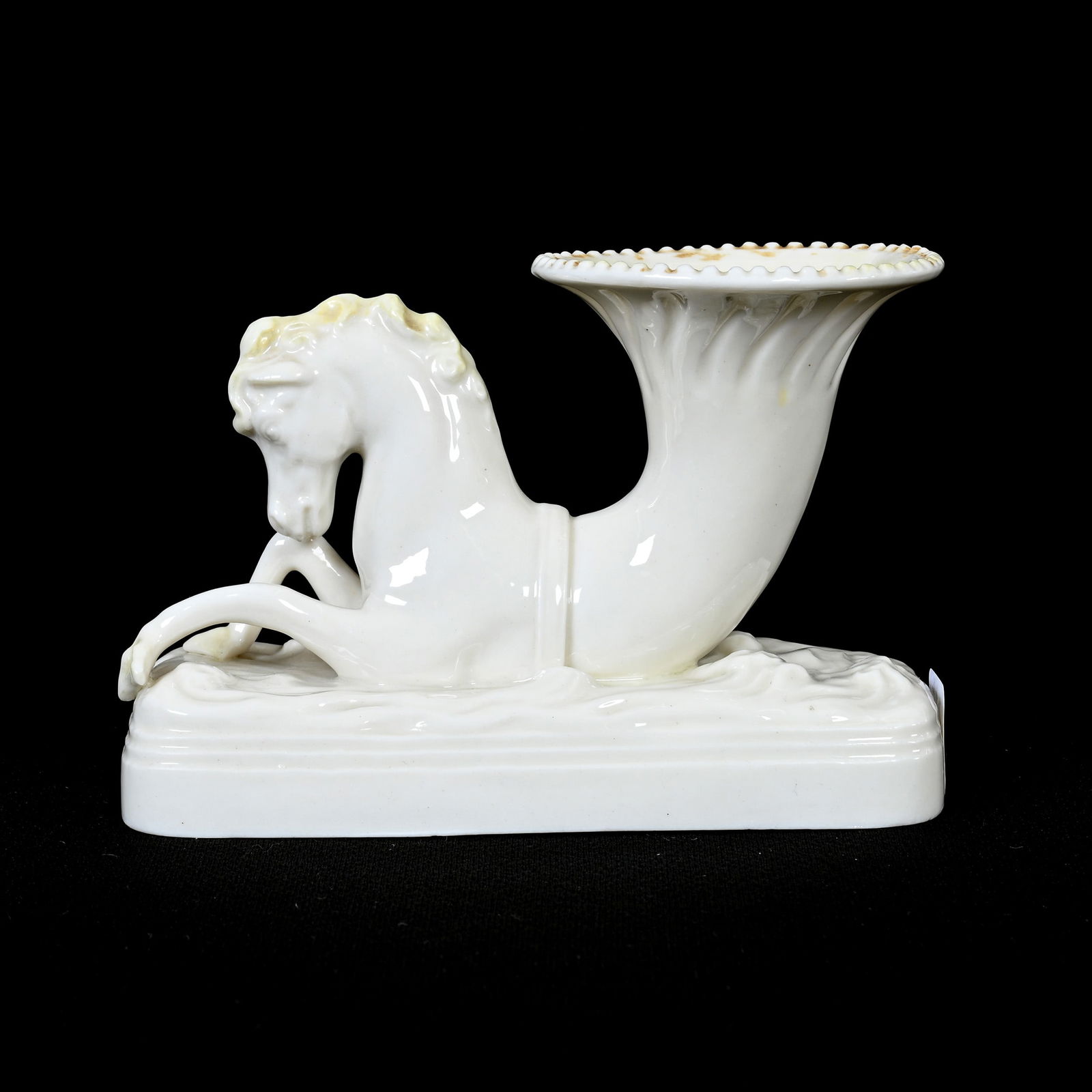 Vase W/Sea Horse, Irish Belleek, Third Black Mark (1 of 3)