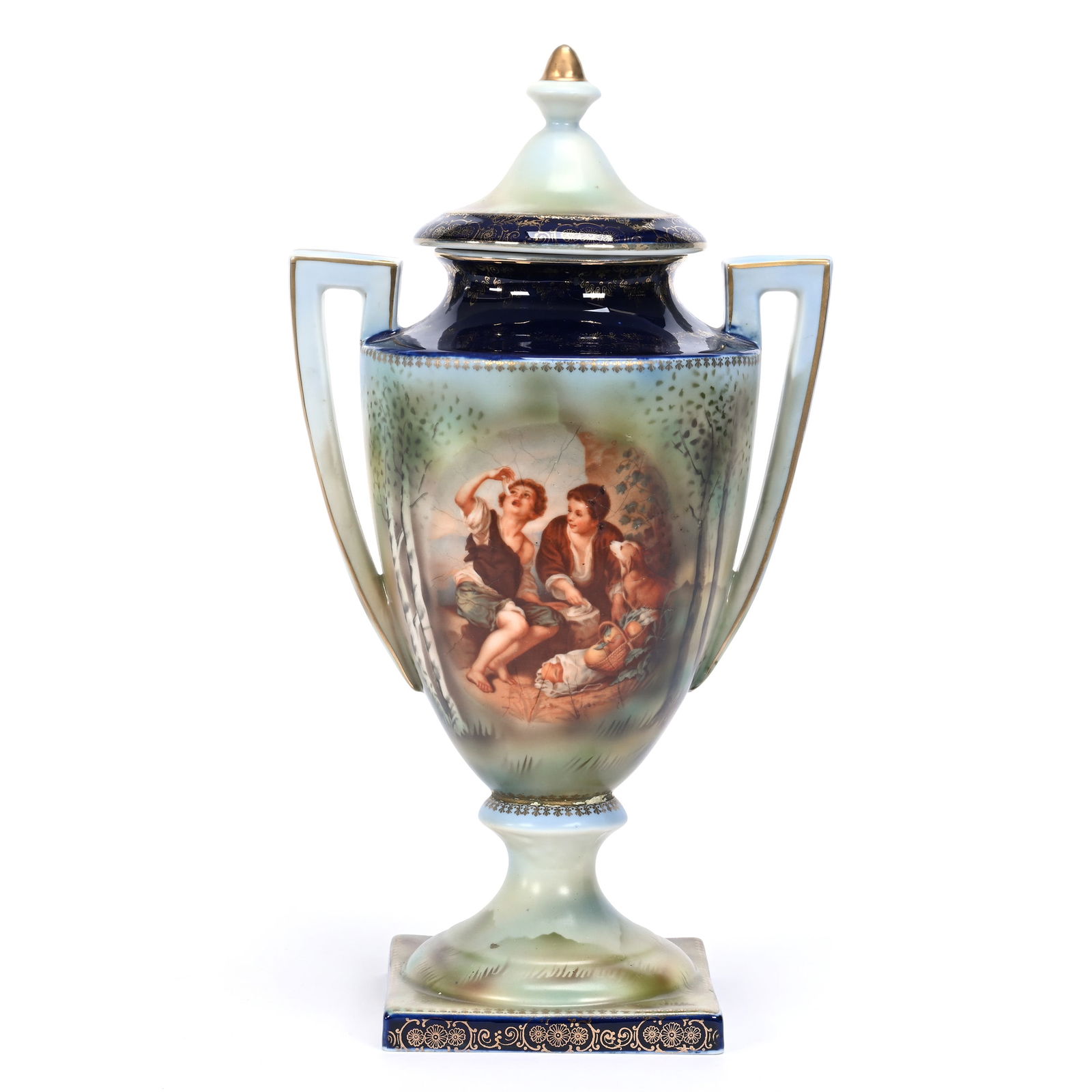 Covered Pedestal Urn, Crown E.S. Prussia Mark (1 of 3)
