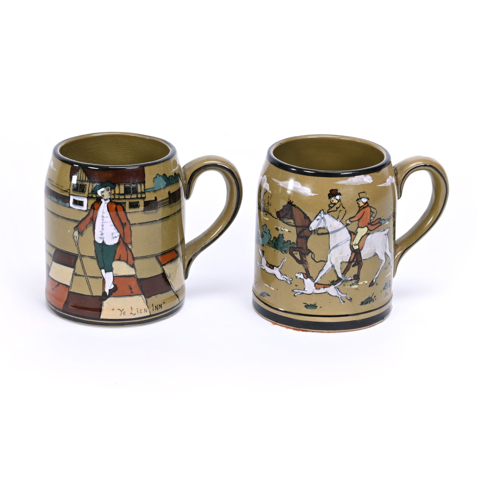 (2) Small Mugs, Deldare Buffalo Pottery (1 of 5)