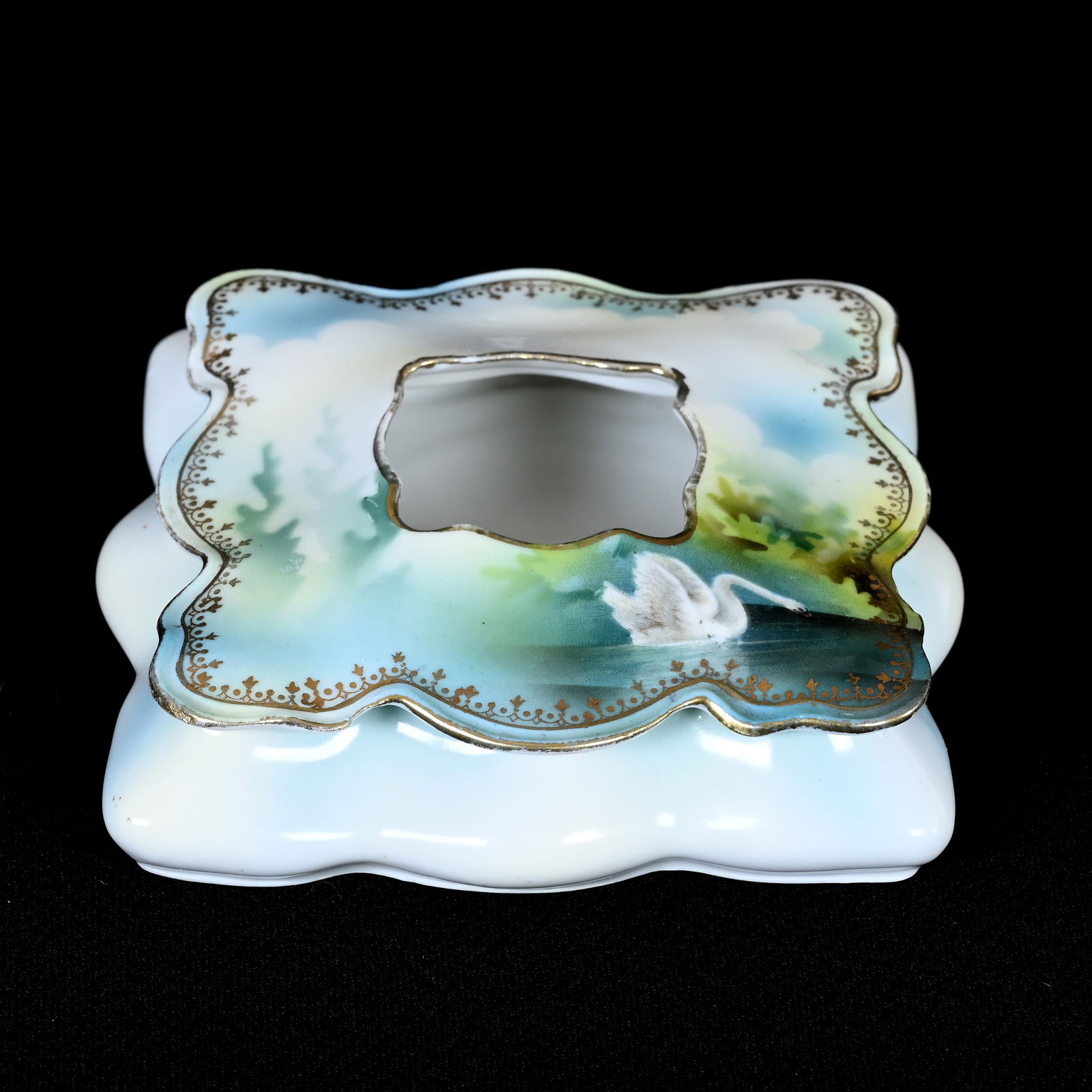 Square Hair Receiver Marked R.S. Prussia (1 of 3)