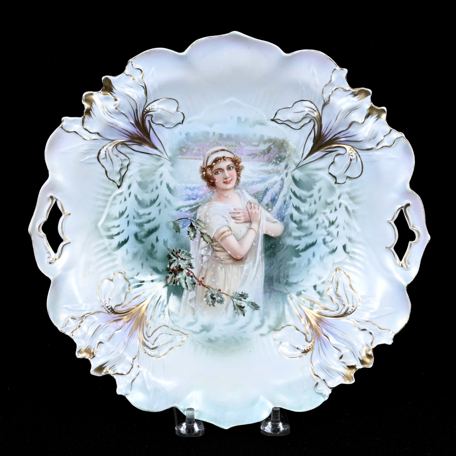 Cake Plate Marked R.S. Prussia & Wheelock Prussia (1 of 2)