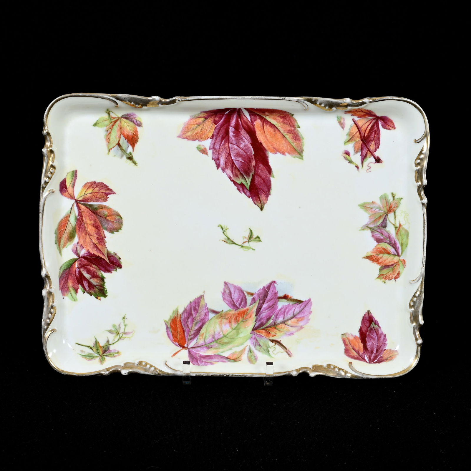 Dresser Tray, Marked Prov Saxe, Yellow Tones (1 of 2)