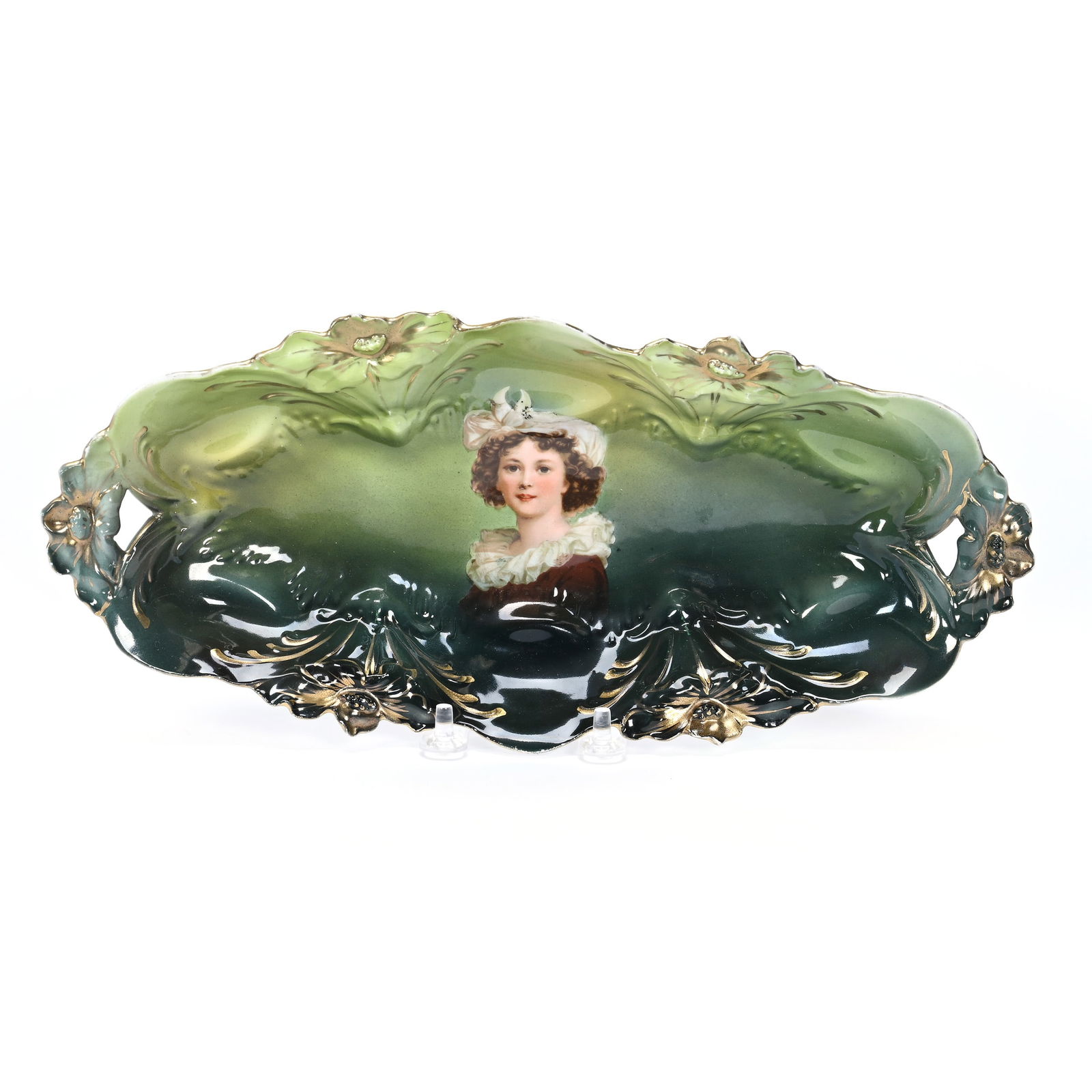 Celery Tray, Unmarked R.S. Prussia, Lily Mold (1 of 2)