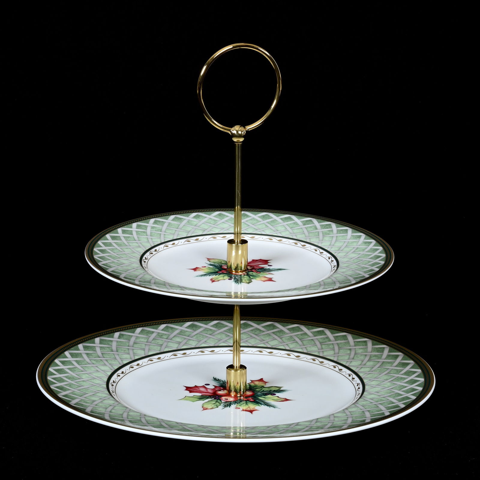 Serving Tray, Two Tier, Winter Holiday (1 of 3)