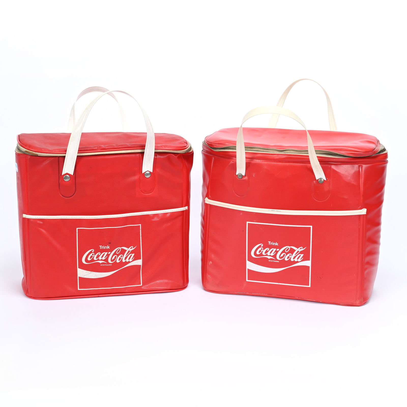 (2) Coca-Cola Coolers, German, Red Vinyl, Circa 1960's (1 of 3)