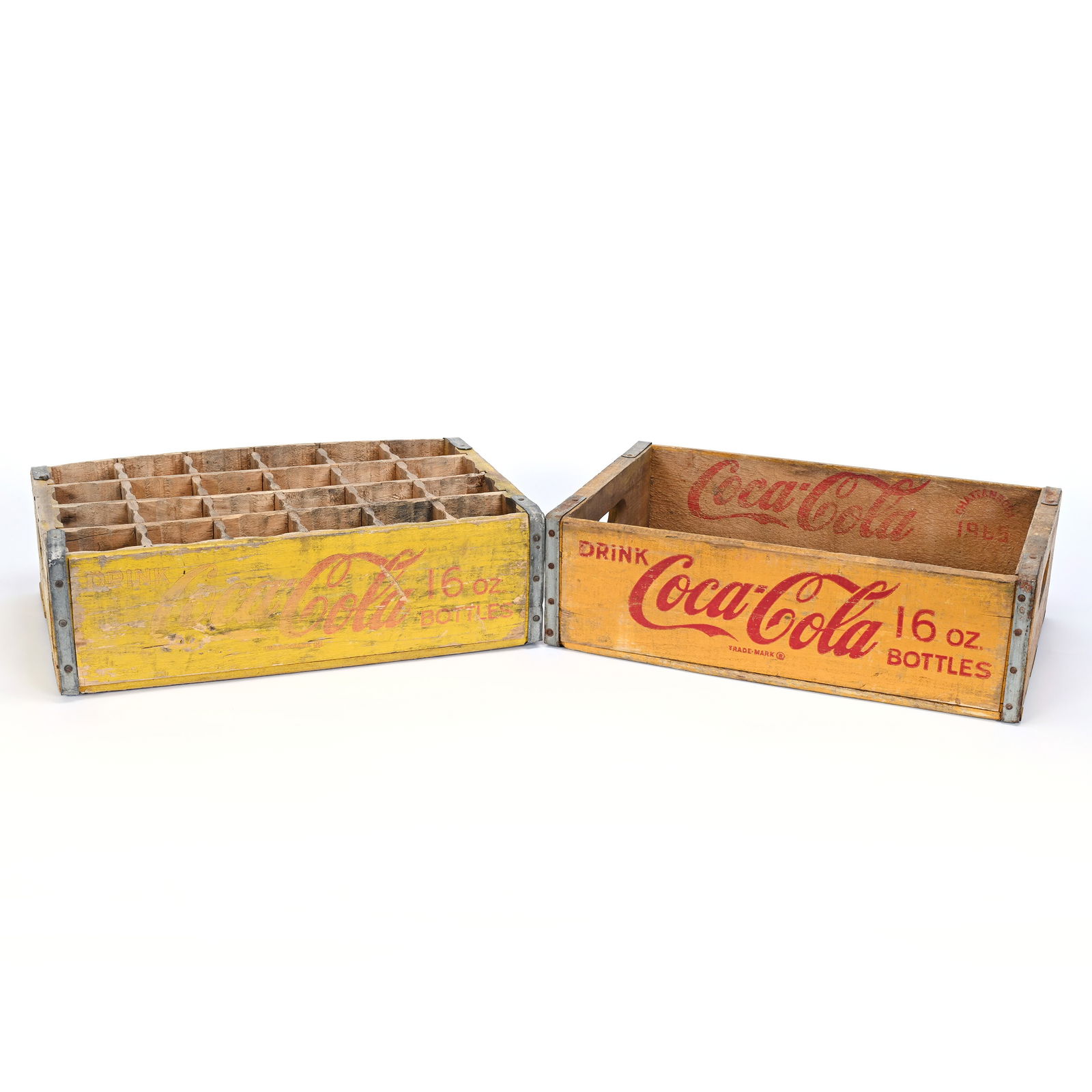 Coca-Cola (2) Wooden Bottle Carriers, Circa 1960's (1 of 3)