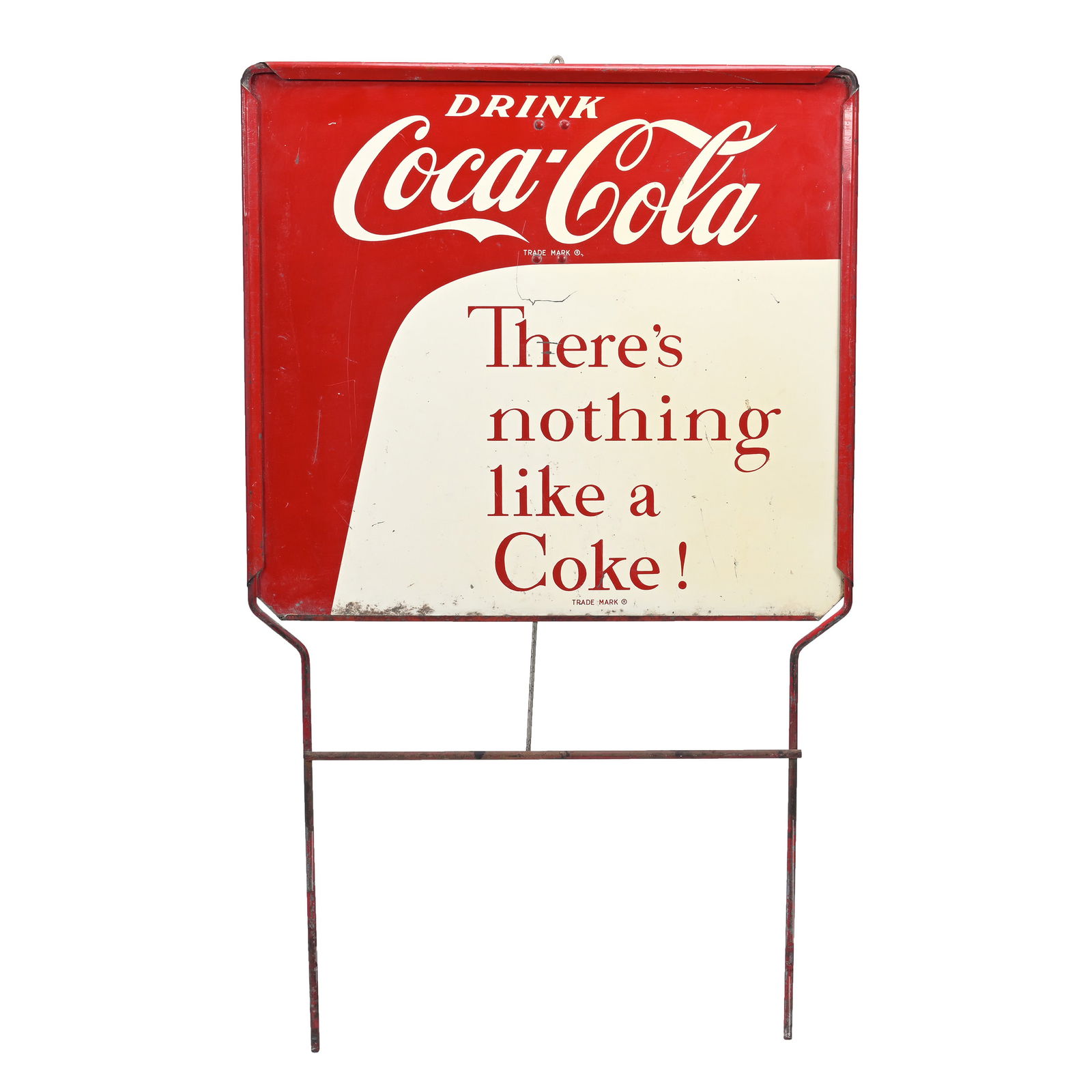 Coca-Cola Rack Sign, Red & White, Circa 1950's (1 of 2)