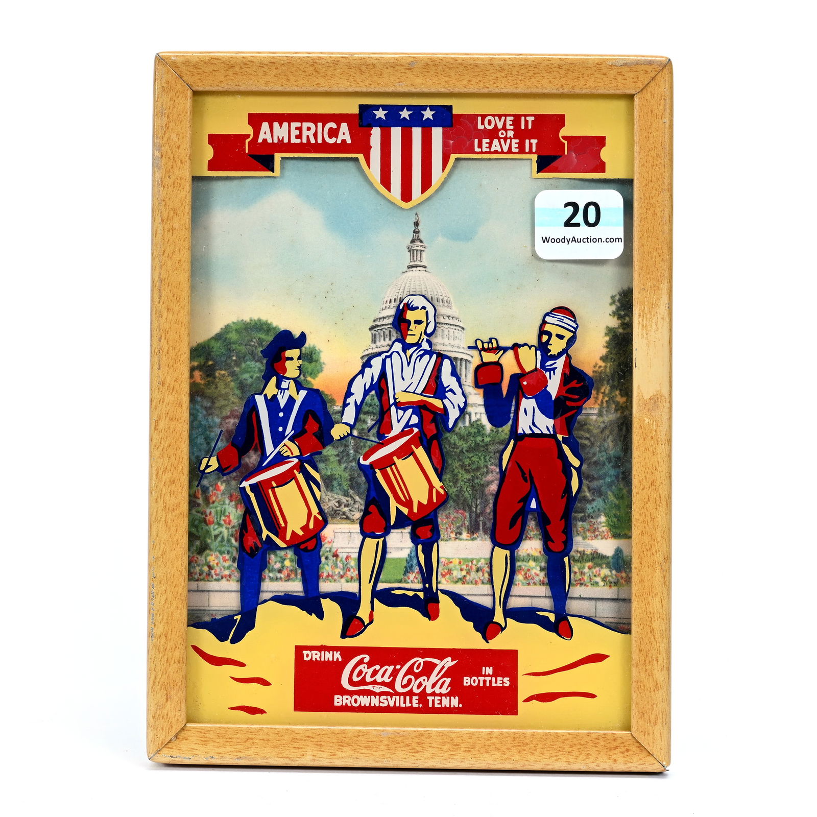 Coca-Cola Reverse Painted With Drop Down 1942 Calendar (1 of 2)