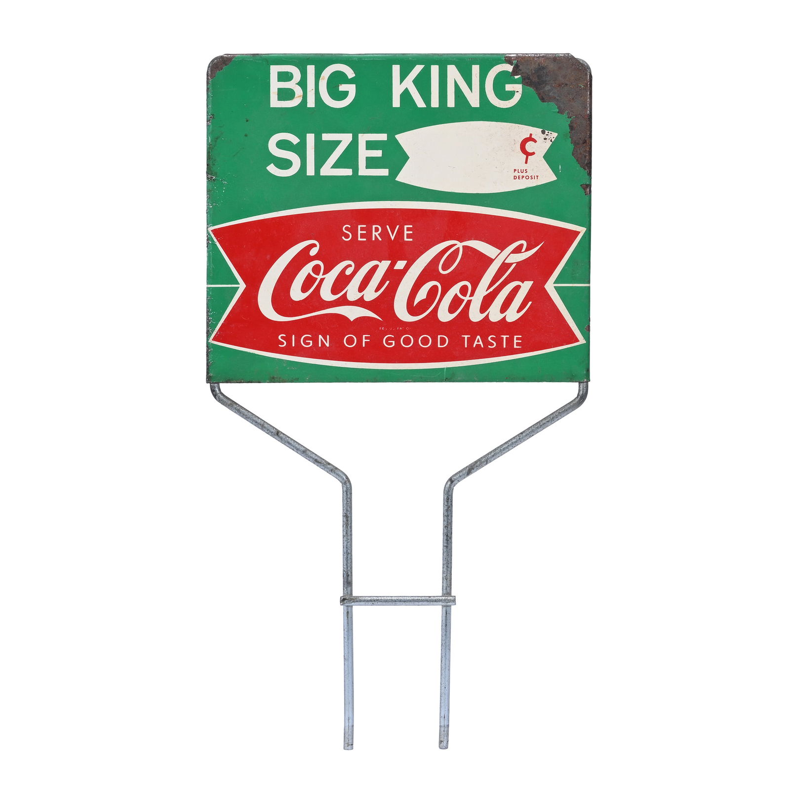 Coca-Cola Fish Tail Rack Sign, Circa 1960's (1 of 2)