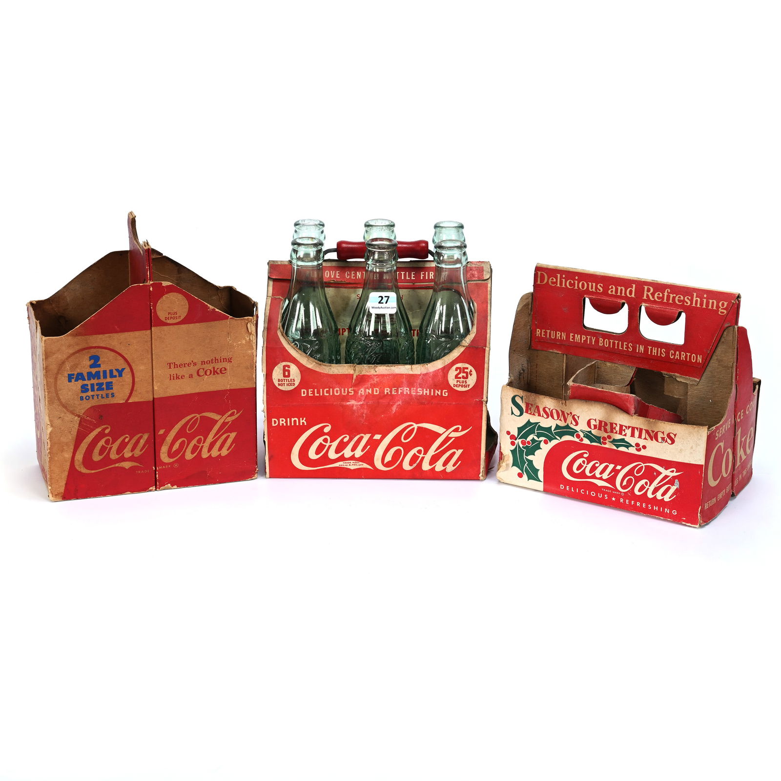 (3) Coca-Cola Cardboard Bottle Carriers (1 of 3)