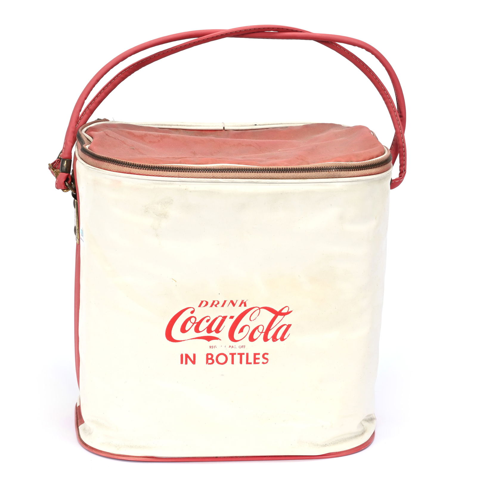 Coca-Cola Red & White Vinyl Cooler, 1960's (1 of 3)