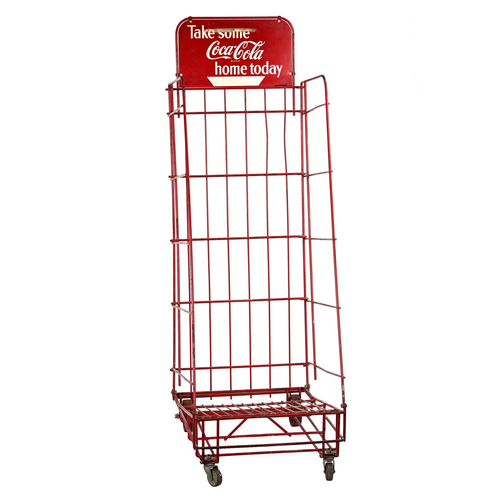 Coca-Cola 24 Case Rack, Fold-Up With Wheels (1 of 3)