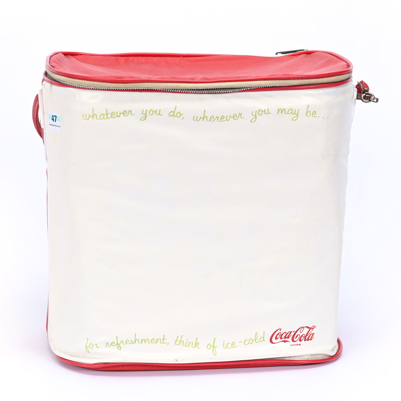 Coca-Cola Red And White Vinyl Cooler, 1960's (1 of 3)