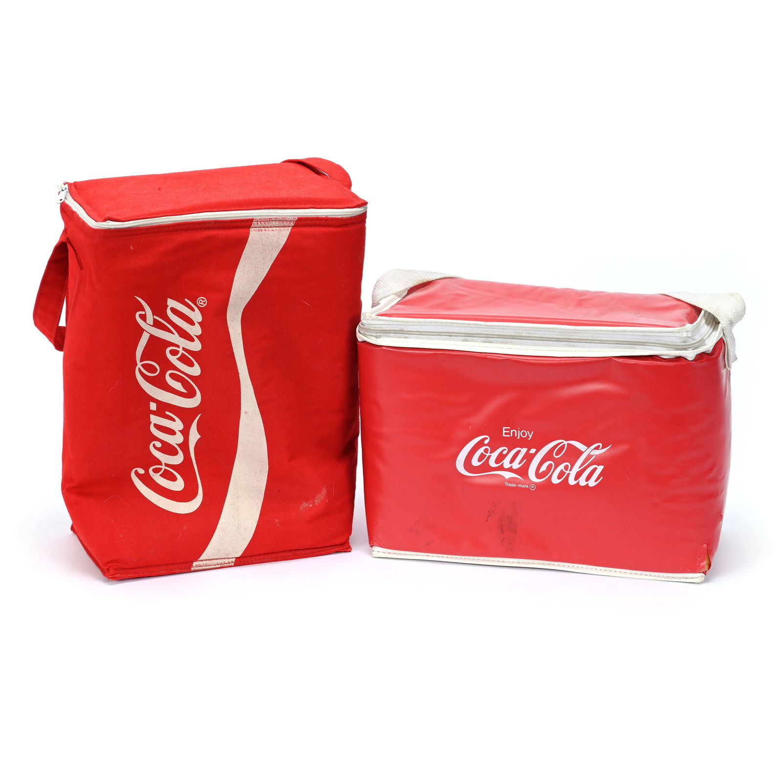 (2) Coca-Cola Coolers, One Vinyl, One Canvas (1 of 3)
