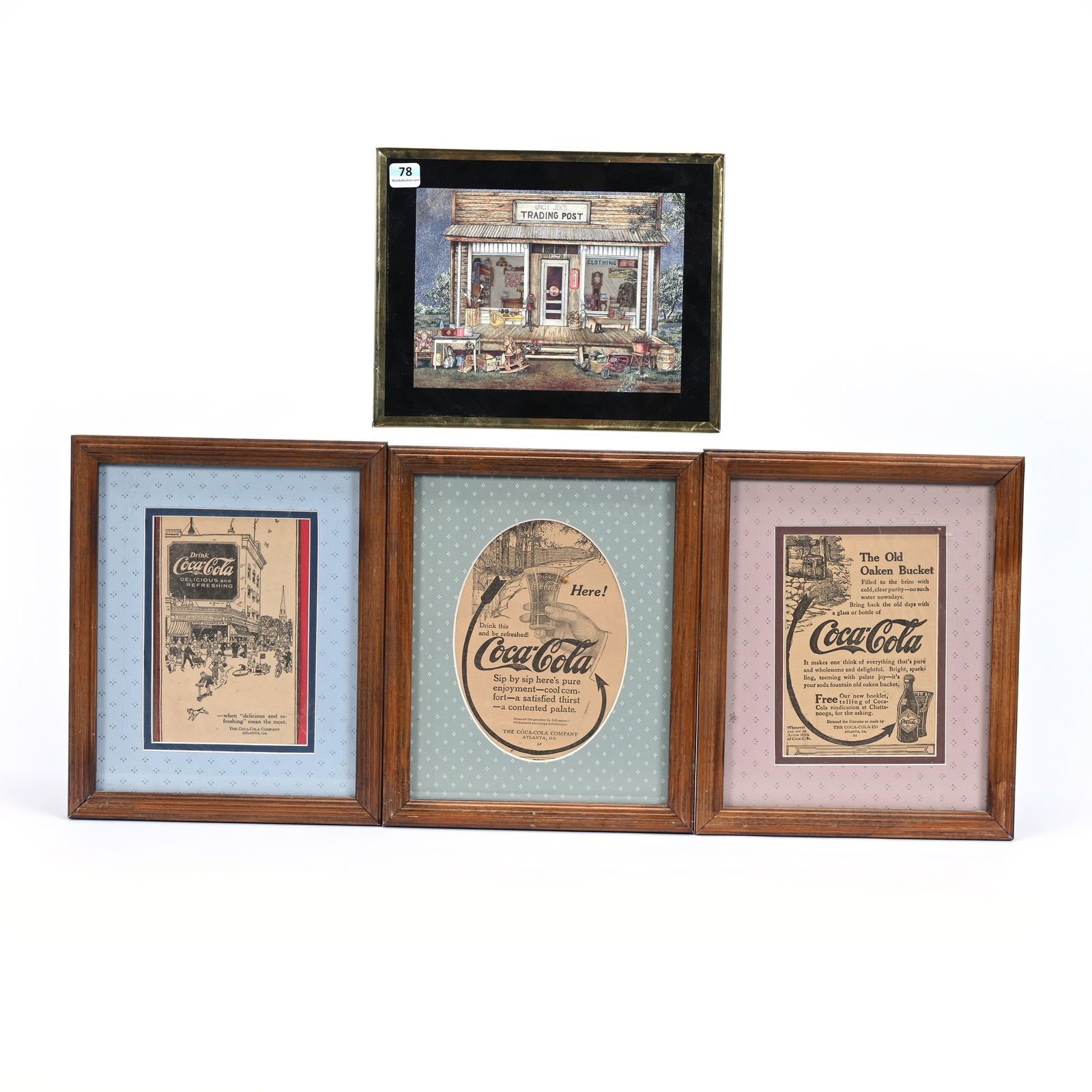 (4) Coca-Cola Items, Framed (1 of 4)