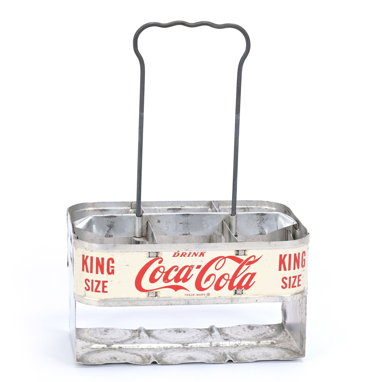 Coca-Cola Metal Bottle Carrier, King Size, 1950's (1 of 2)