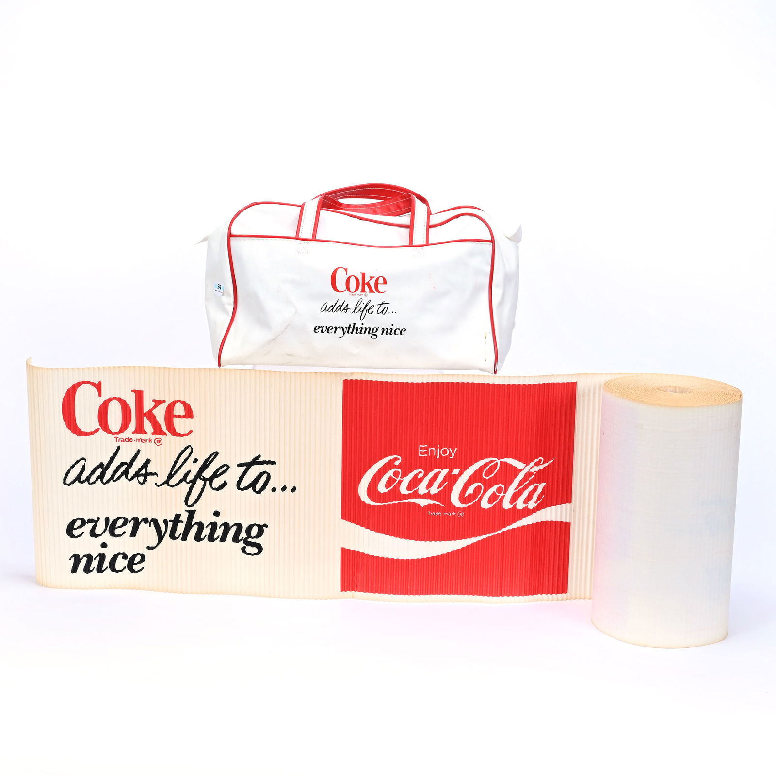 Coca-Cola White Vinyl Cooler & Base Wrap (1 of 2)