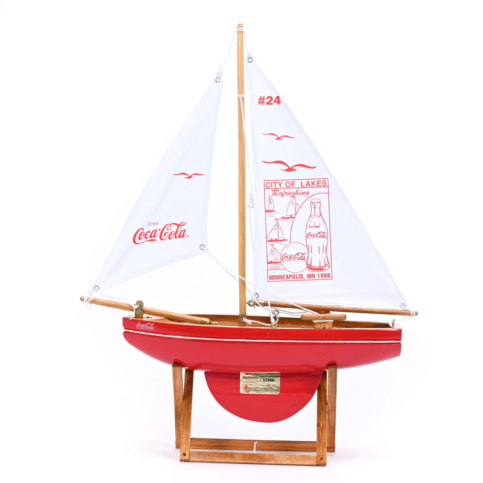 Coca-Cola TCCCC (The Coca-Cola Collectors Club) 1998 Souvenir Item, Sailboat (1 of 3)